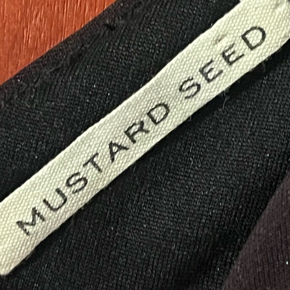 Mustard Seed Mia Midi Dress Lace Overlay Black Sz M Women - Picture 7 of 9